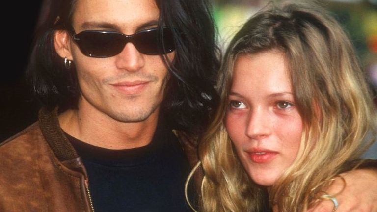 Johnny Depp and Kate Moss pictured in New York in 1994. Pic: John Barrett/MediaPunch/IPX


