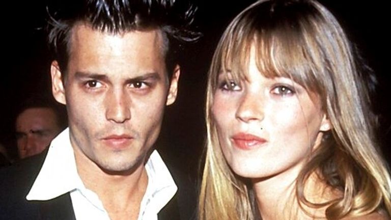 Johnny Depp and Kate Moss dated in the 1990s. Pic:  1331130Globe Photos/MediaPunch/IPX