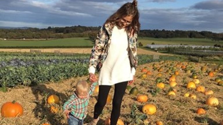 Julius Czapla with his mum,  Patrycja Szczesniak. Pic: Police Scotland 