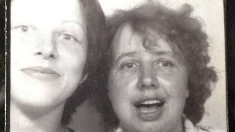 Kay Burley, aged 15, with her mum