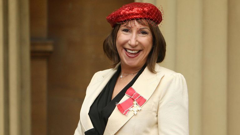 File photo dated 16/2/2010 of Kay Mellor wears her OBE at Buckingham Palace following the investiture ceremony. Mellor, best known for writing series including Fat Friends, The Syndicate and Band of Gold, has died at the age of 71, a spokesperson for her TV production company Rollem Productions said. Issue date: Tuesday May 17, 2022.
