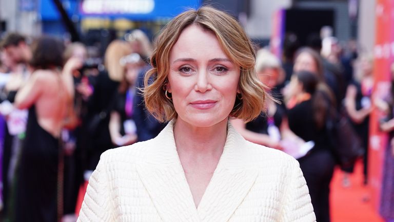   Keeley Hawes assiste à l'événement Up Next pour célébrer les prochains spectacles Sky au Theatre Royal de Londres.  Date de la photo : mardi 17 mai 2022.

