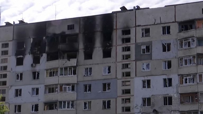 Damage to Ukraine&#39;s Kharkiv region is shown, after Russian troops withdrew