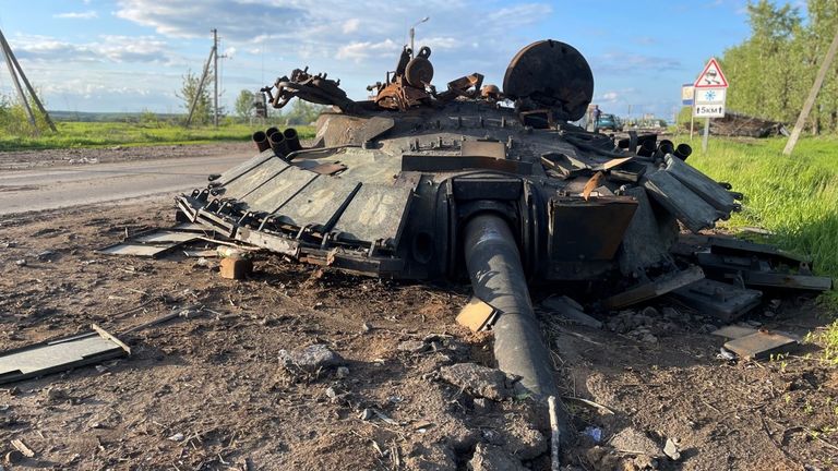 The remains of the failed Russian attack on Kharkiv