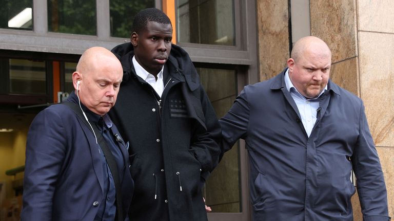 West Ham United&#39;s Kurt Zouma leaves Thames Magistrate court in London, Britain, May 24, 2022. REUTERS/Matthew Childs
