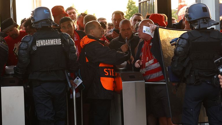 Liverpool fans at the Stade de France