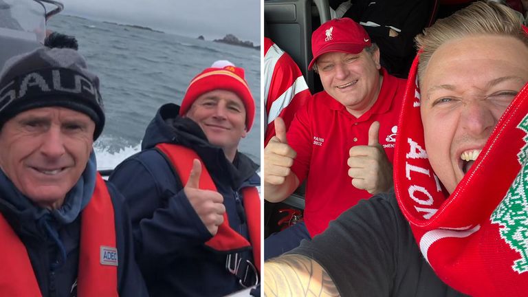 Liverpool fans got to France using various modes of transport including a speedboat and a coach