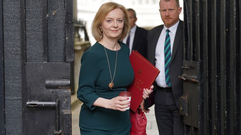 Foreign Secretary Liz Truss arriving in Downing Street, London, for a Cabinet meeting. Picture date: Tuesday May 24, 2022.
Foreign Secretary Liz Truss arriving in Downing Street, London, for a Cabinet meeting. Picture date: Tuesday May 24, 2022.
