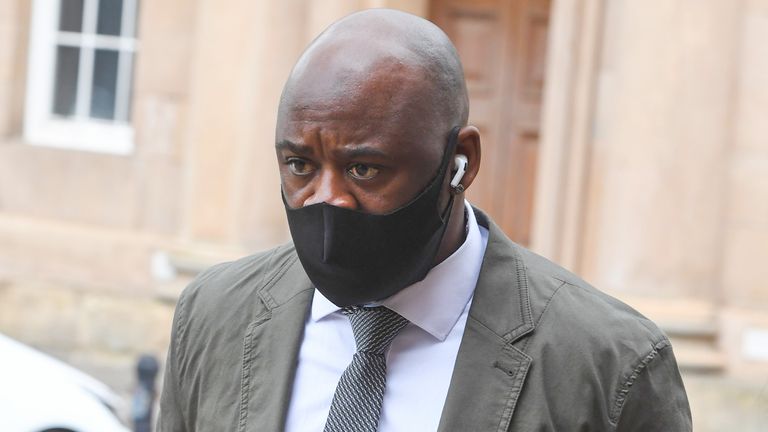 Louis Saha Matturie arrives at Chester Crown Court, for a pre-trial hearing, where he is accused of 10 offences, involving seven women, including seven counts of rape relating to five women and three of sexual assault