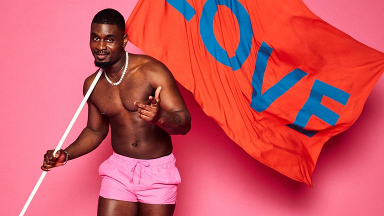 Love Island contestant Dami Hope. Pic: ITV/ Lifted Entertainment