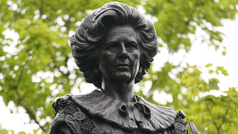 A view of the newly installed statue of Baroness Margaret Thatcher in her home town of Grantham, Lincolnshire. Picture date: Monday May 16, 2022.