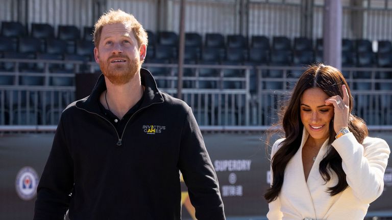 Prince Harry and Meghan Markle are reportedly filming an &#39;at home&#39; series with Netflix. Pic: AP. 