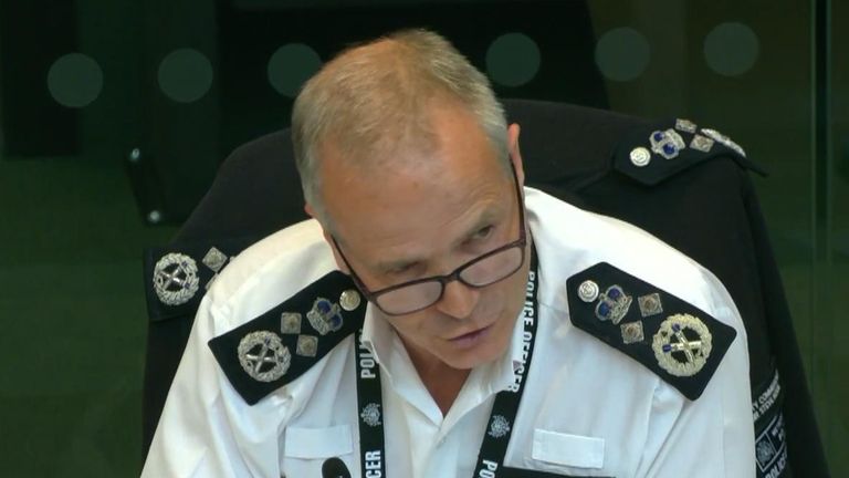 Acting Commissioner Sir Stephen House gave a frustrated response to a question, saying there was a difference between things being illegal and things being politically unwise.