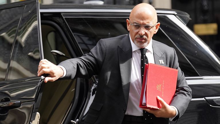 Education Secretary Nadhim Zahawi arriving in Downing Street, London, for a Cabinet meeting. Picture date: Tuesday May 24, 2022.
