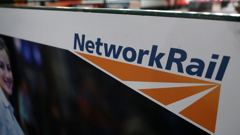 File photo dated 06/03/20 of Network Rail signage at Waverley train Station in Edinburgh, as a leading rail workers&#39; union is warning of a dispute with Network Rail over jobs.