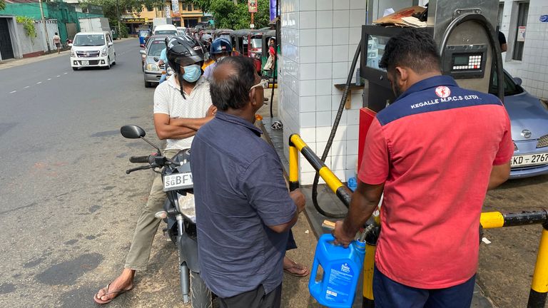 Petrol station outside Kegalle, Sri Lanka
