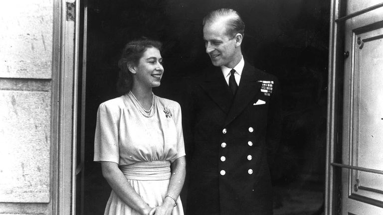 Princess Elizabeth and Lieut. Philip Mountbatten