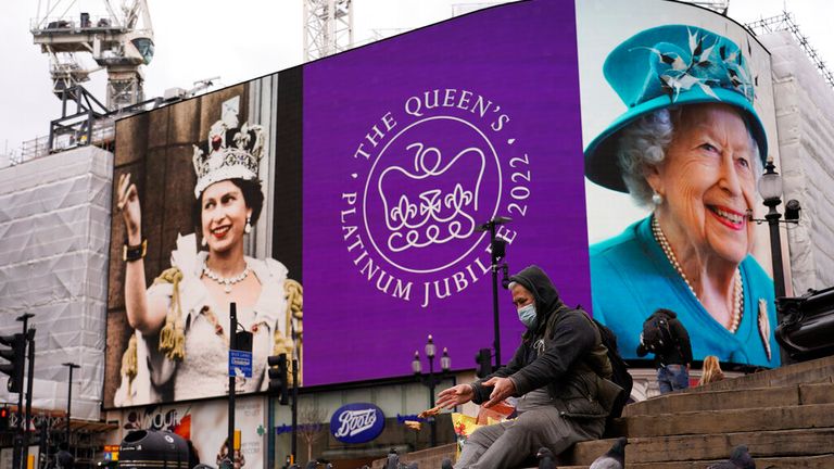 Celebrations will take place across the UK to mark Her Majesty's 70 years on the throne. Pic: AP 