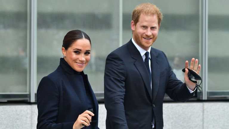 Meghan Markle and Prince Harry have allegedly welcomed cameras into their Californian home. Pic: AP. 