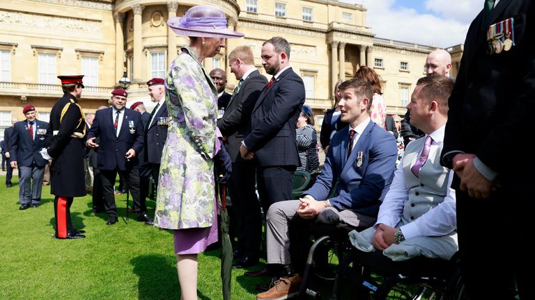 The Princess Royal meets veterans at the Not Forgotten Association Annual Garden Party at Buckingham Palace in London. Picture date: Thursday May 12, 2022.

