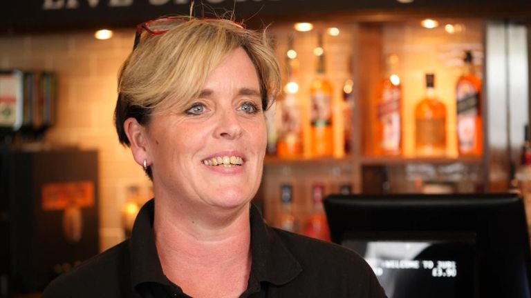 Donna Ellis, who works behind the bar, is excited about the Platinum Jubilee