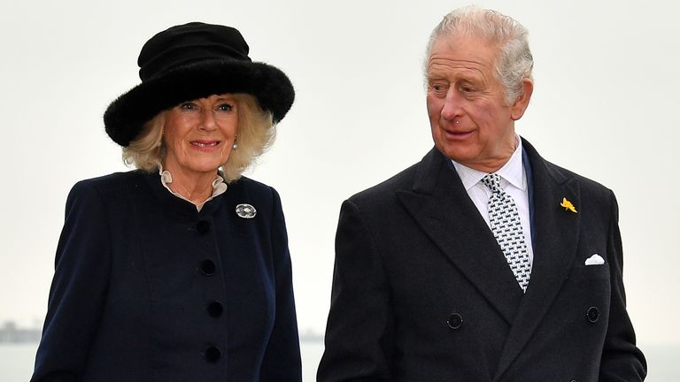 The Prince of Wales and Duchess of Cornwall will recognise the indigenous communities affected by the Canadian school scandal. Pic:PA