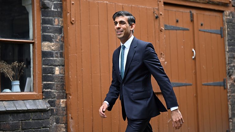 Chancellor of the Exchequer Rishi Sunak arrives to attend a regional cabinet meeting at Middleport Pottery in Stoke-on-Trent. Picture date: Thursday May 12, 2022.

