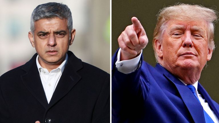 Sadiq Khan (left) was once called a &#39;stone cold loser&#39; by Donald Trump