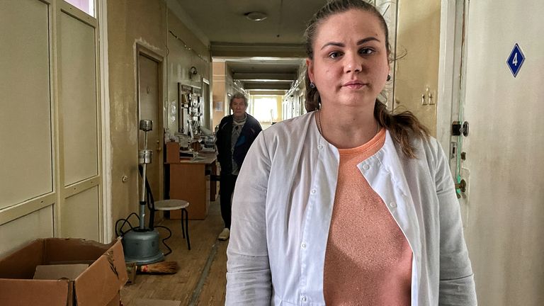 Julia Kisel est le seul médecin restant à l'hôpital de Severodonetsk






