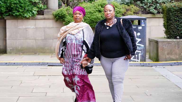 Sheku Bayoh&#39;s mother Aminata and sister Kosna