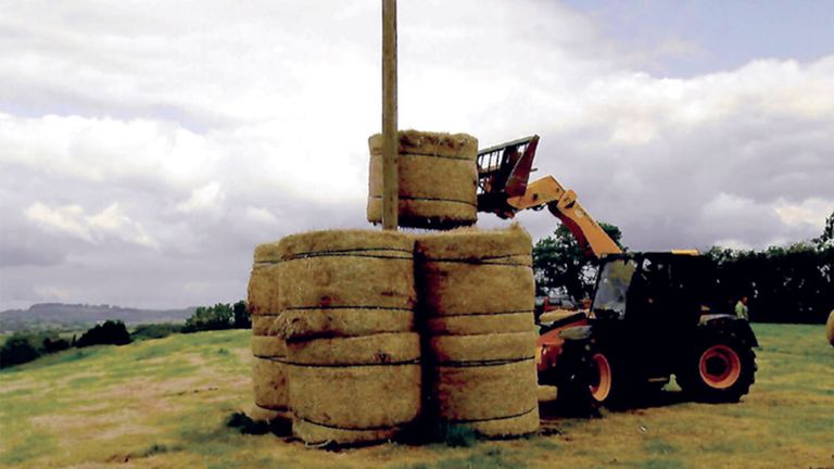 Strawman Bonfire preparations 