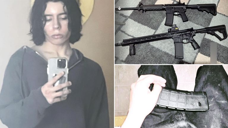 Social media images purporting to be of the shooter circulated after the incident. One of these images features a gun and another a magazine."