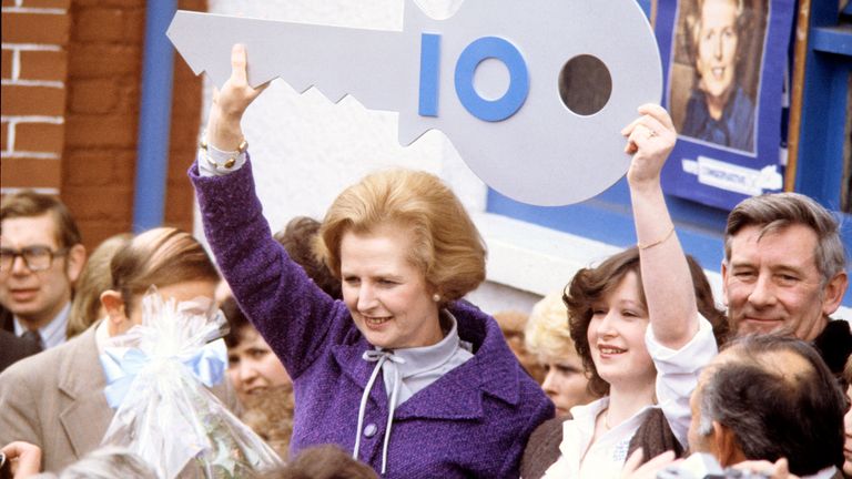 Conservative leader Margaret Thatcher