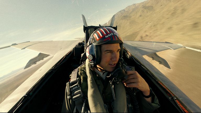 Tom Cruise plays Capt. Pete "Maverick" Mitchell in Top Gun: Maverick from Paramount Pictures, Skydance and Jerry Bruckheimer Films. 