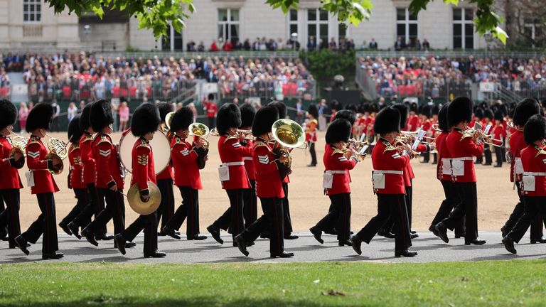 The incident happened at the final rehearsal of Trooping of Colour