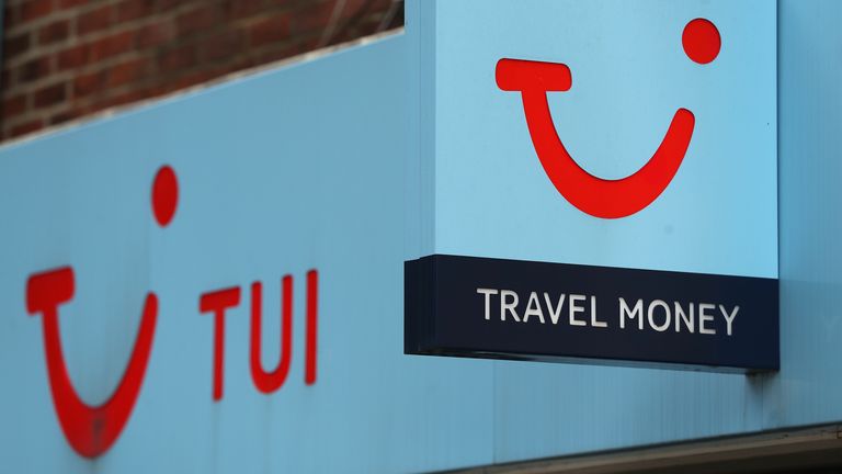 File photo dated 7/5/2021 of a sign for a Tui store in Eastleigh, Hampshire. The holiday giant Tui said winter holiday bookings have slowed due to fears over the Omicron variant of coronavirus and new rules requiring testing for all UK travellers.vThe travel firm said the recent recovery in demand is now being hampered by reports over rising cases of Covid-19.vIssue date: Wednesday December 8, 2021.