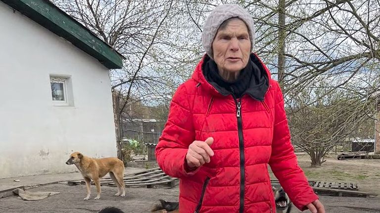 Asya Serpinska, 77, the shelter owner, never left her animals