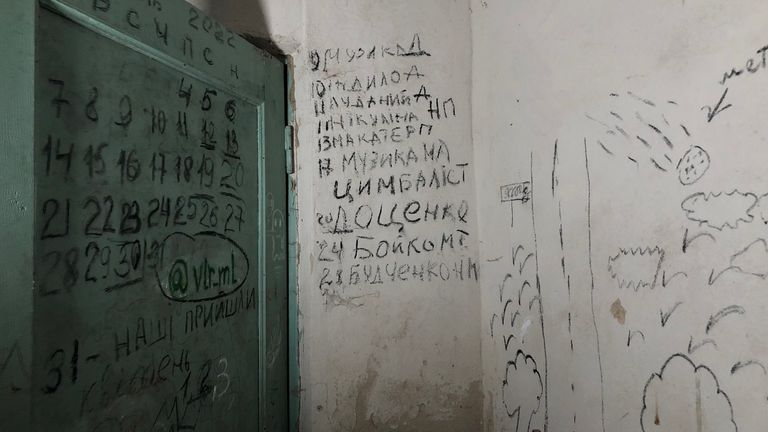 The names of the dead were written on the walls