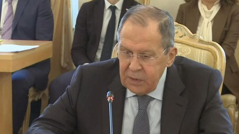 Russian FM Sergei Lavrov said the West has declared a &#39;total war on us&#39; and that &#39;no one is hiding it now.&#39;