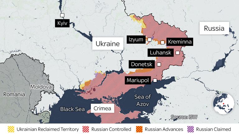 Carte de l'Ukraine 