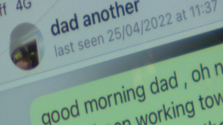 Screenshot of the last time Paul Urey's phone was seen on WhatsApp