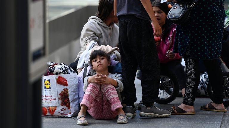 Ukrainian war refugees at the Main Railway Station in Prague, Czech Republic, pictured on May 18, 2022. Photo/Ondrej Deml (CTK via AP Images)