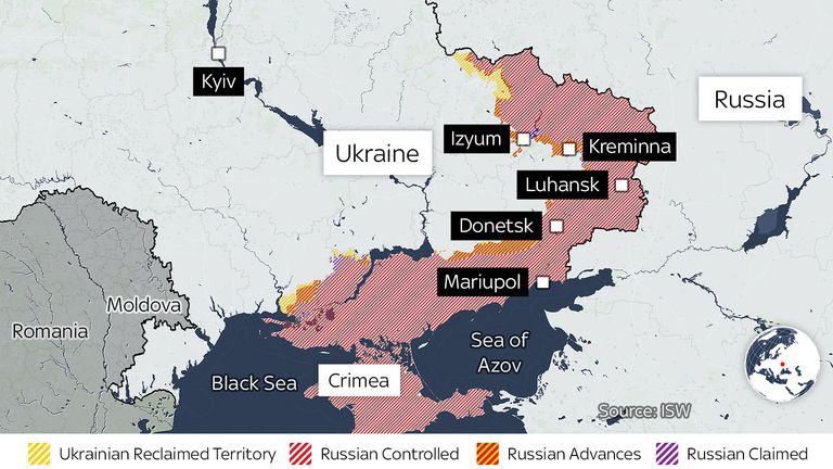 Guerra de Ucrania: soldados rusos muertos almacenados en un tren refrigerado mientras Moscú ‘pierde’ la batalla por una ciudad clave |  Noticias del mundo