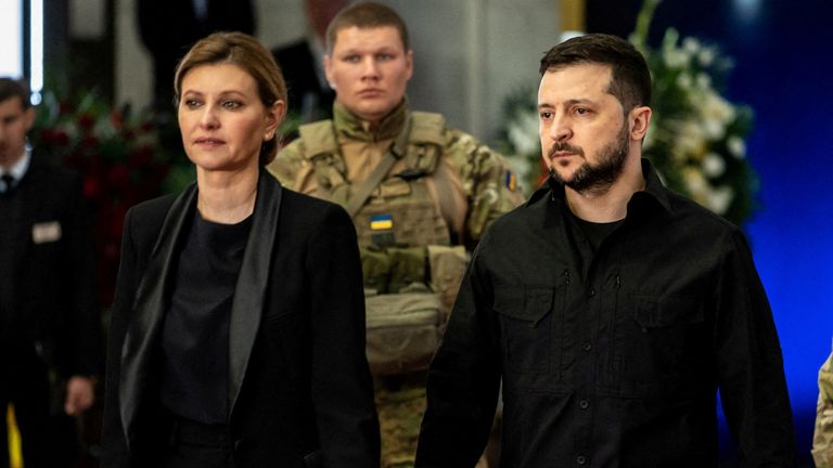 Olena Zelenska and Volodymyr Zelenskyy