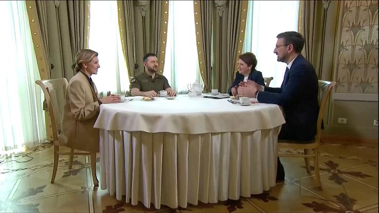 Ukraine&#39;s First Lady Olena Zelenska and President Volodymyr Zelenskyy have appeared in a rare interview together