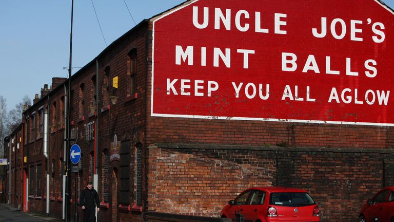 General view of the Santus factory in Wigan where Uncle Joe&#39;s Mint Balls are made. The factory has produced the sweets since 1898, Wednesday February 16, 2011. The mints were originally produced for coal miners to help clear their chests whilst working underground. Pic Dave Thompson