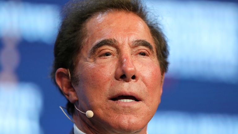 Steve Wynn, Chairman and CEO of Wynn Resorts, speaks during the Milken Institute Global Conference in Beverly Hills, California, U.S., May 3, 2017. REUTERS/Mike Blake