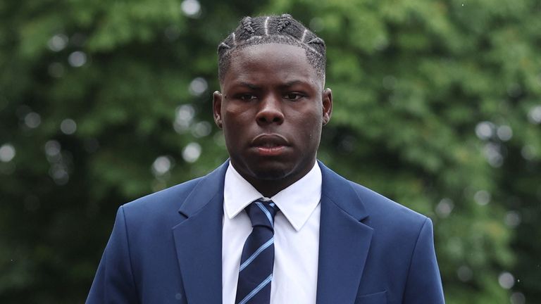 Yoan Zouma, brother of West Ham United&#39;s Kurt Zouma, arrives at Thames Magistrate court in London, Britain, May 24, 2022. REUTERS/Matthew Childs
