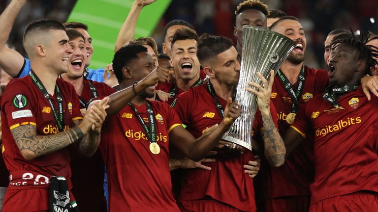 Roma are the first Italian side to win a major European competition since Inter Milan in 2010