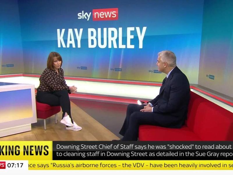 Boris Johnson's chief of staff brushes off partygate as reason 'logical'  cost of living measures are on way | Politics News | Sky News